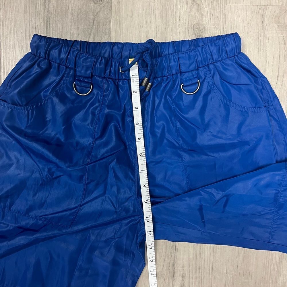 NWOT Current Mood x Dolls Kill electric blue rave pants sz XS lightweight - Picture 7 of 14